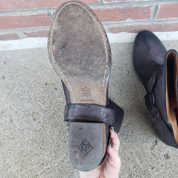 Donald J. Pliner Dasha Brown Leather Ankle Booties - Picture 8 of 11